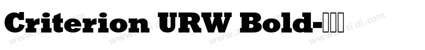 Criterion URW Bold字体转换